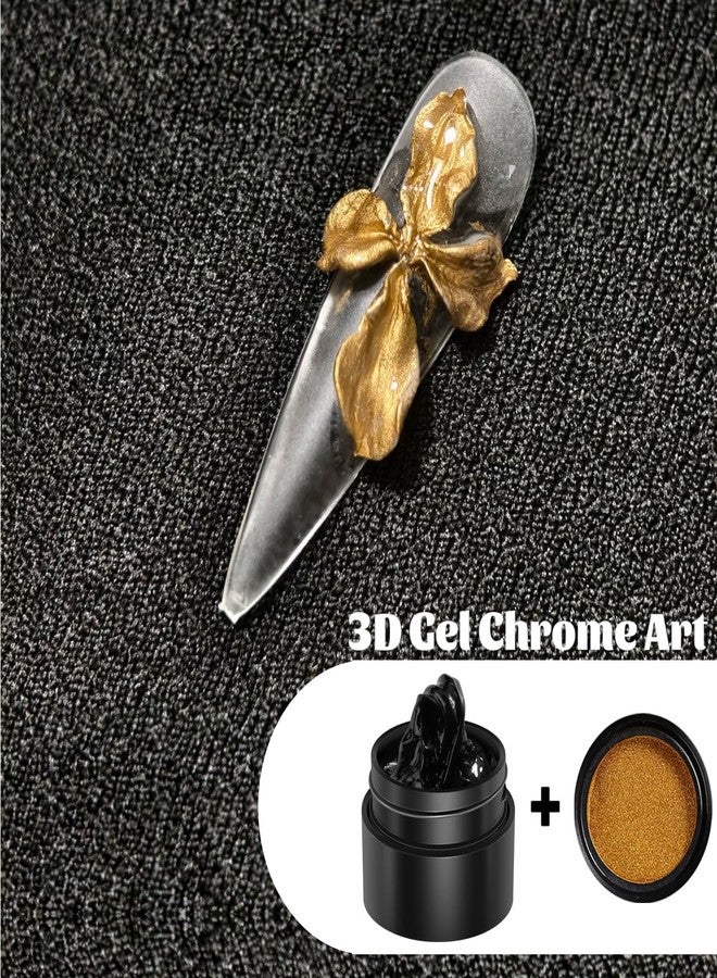 Fcozpjk Solid Builder Gel Kit, 2PCS Black 3D Sculpting Gel Non-Sticky Hand Carving Gels with Silicone Pen Hard Gels for Nails Molding 3D Flowers Nail Design Manicure Salon Supplies - Image 5